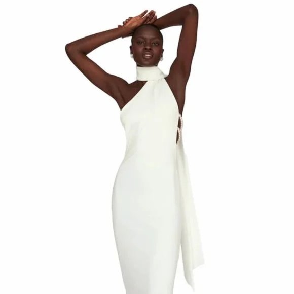 KHANUMS - KARA DRESS - MAXI - IVORY - Picture 1 of 6